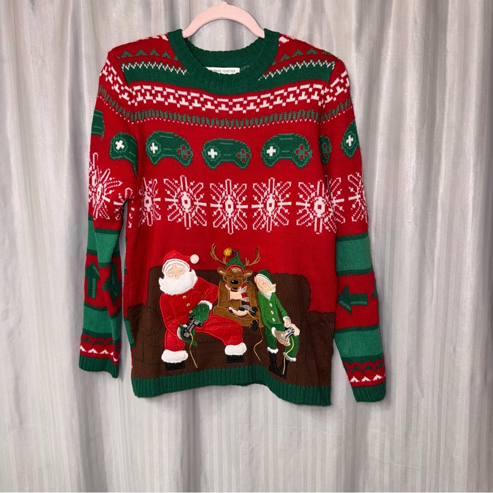 Celebrate Together Gaming Christmas Sweater size Large